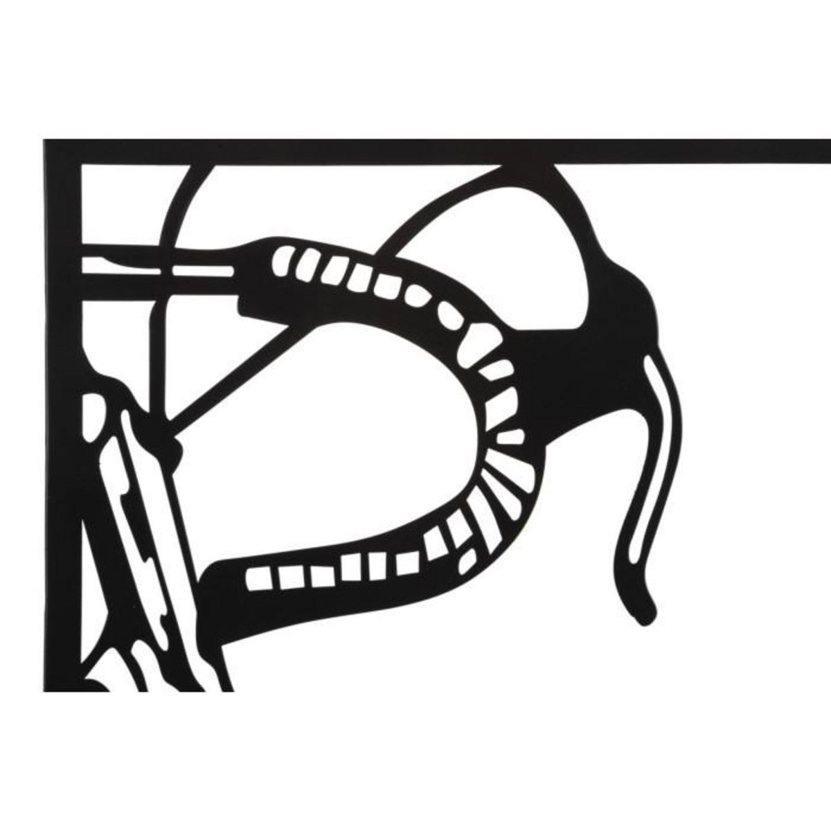 Paris Prix Lot de 3 Décorations Murales Encadrées  Fishes  60cm Noir