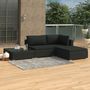 Voir la diapositive 1 : VIDAXL Salon de jardin 4 pcs avec coussins Resine tressee Noir