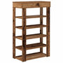 Voir la diapositive 6 : VIDAXL Étagère à chaussures vieux bois 60x30x98 cm bois d ingénierie