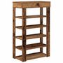Voir la diapositive 6 : VIDAXL Étagère à chaussures vieux bois 60x30x98 cm bois d ingénierie