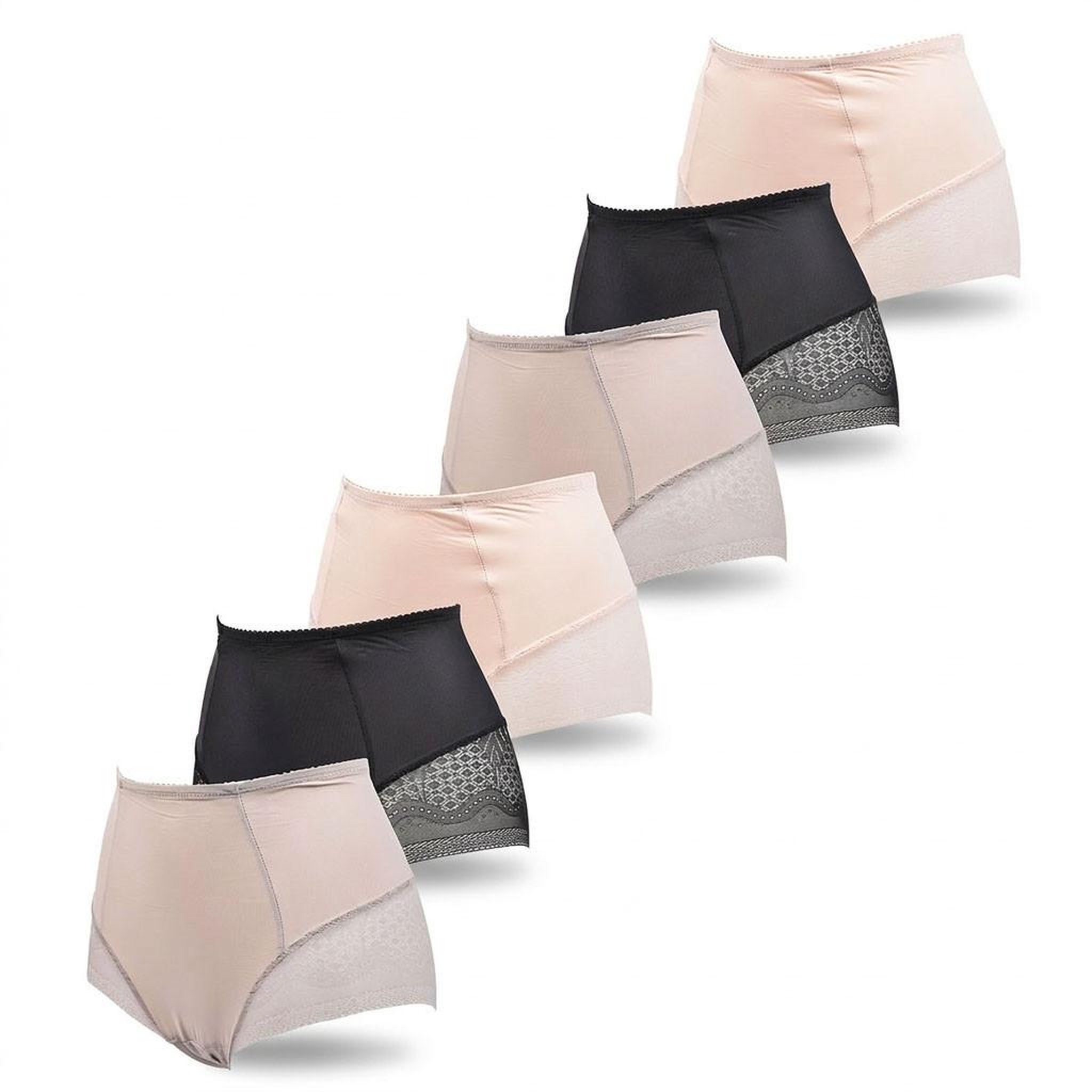 Voir la diapositive 1 : OZABI OZABI Pack de Culottes Femme Gainantes Invisibles Dentelle et Laser – Lot de 6