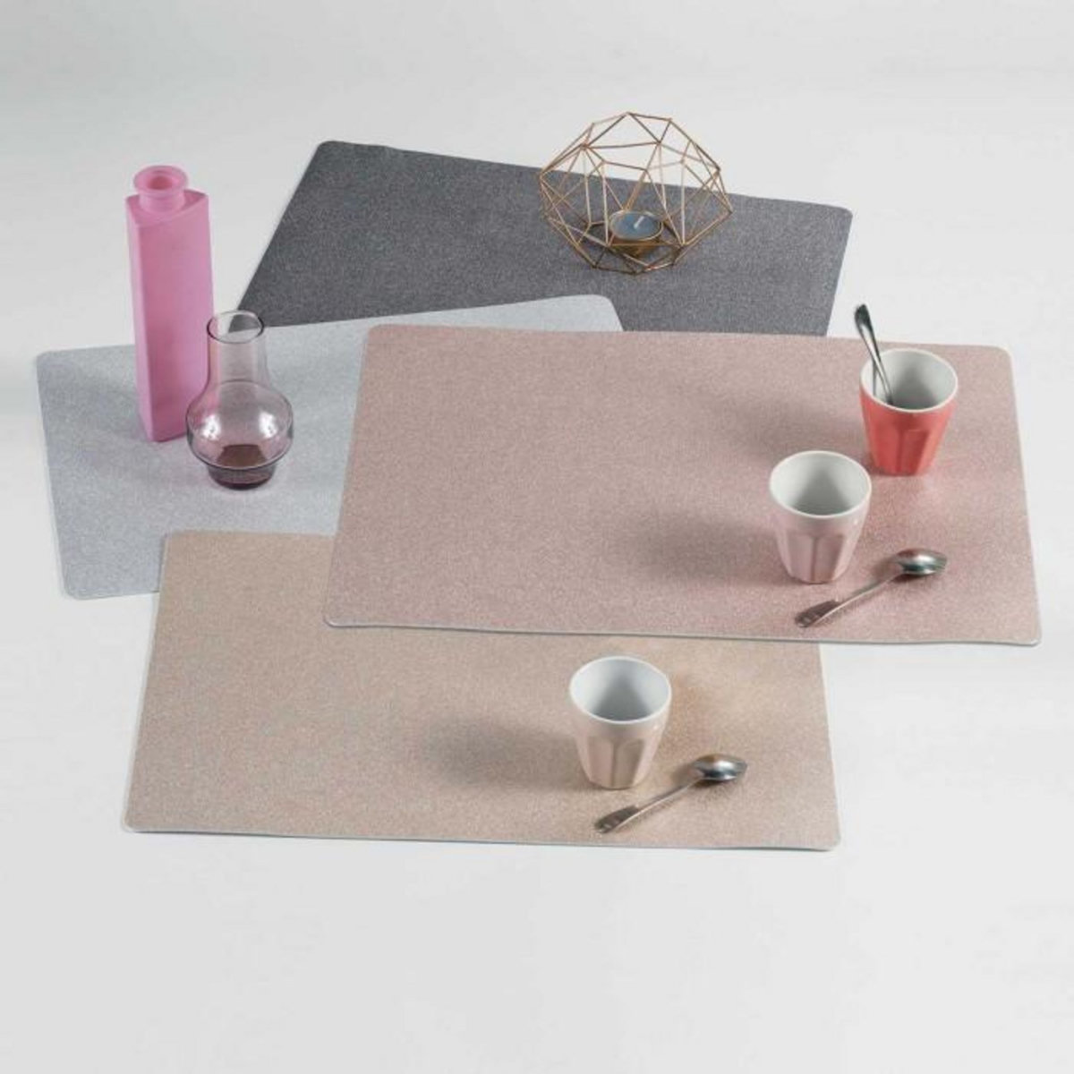 Paris Prix Set de Table à Paillettes  Midnight  28x44cm Or