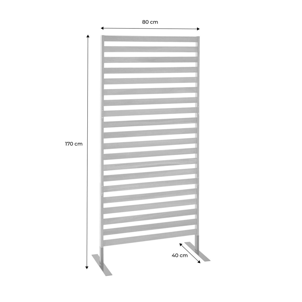SWEEEK Paravent extérieur en bois. 80cm. acacia. intérieur. extérieur