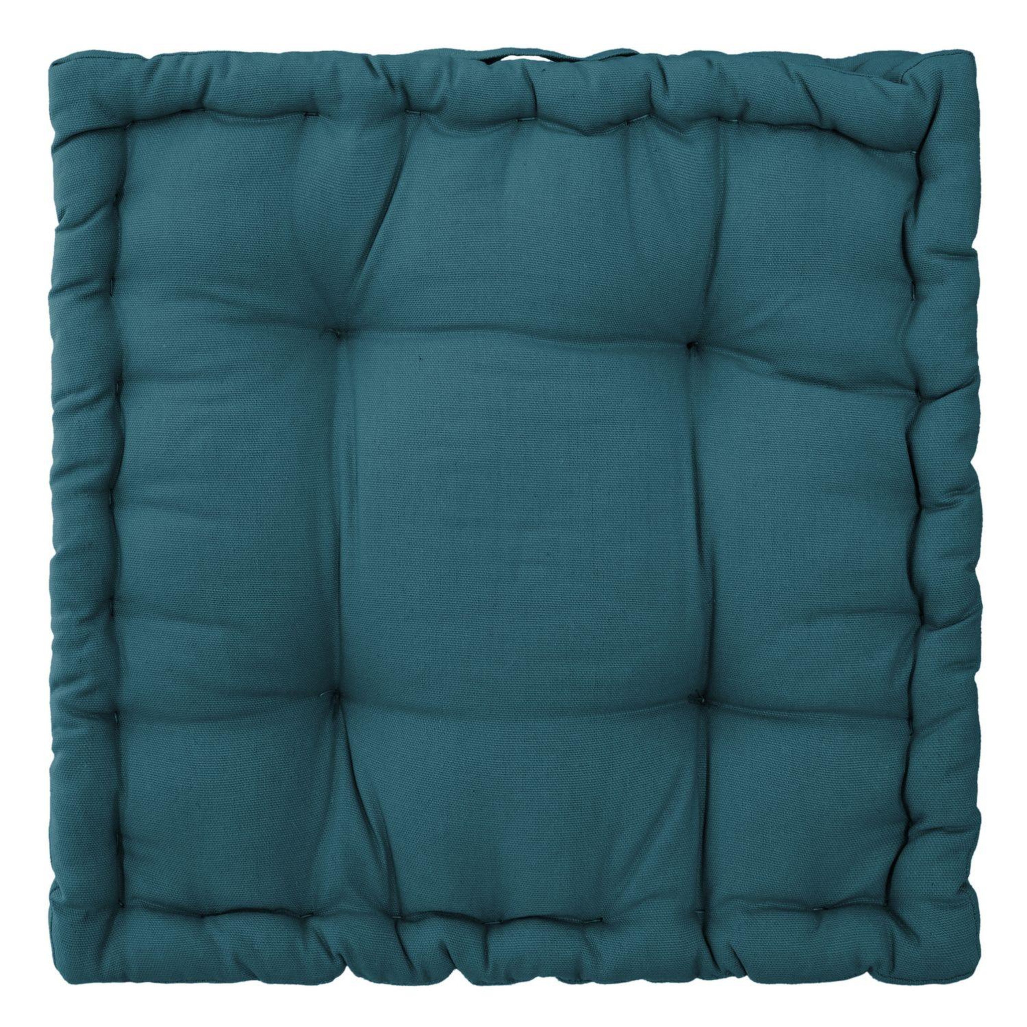 Voir la diapositive 3 : ATMOSPHERA Coussin de sol carré en coton à motif otto