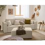 Voir la diapositive 2 : BEST MOBILIER Topaze - canapé 3 places - convertible avec coffre - en tissu velours relief