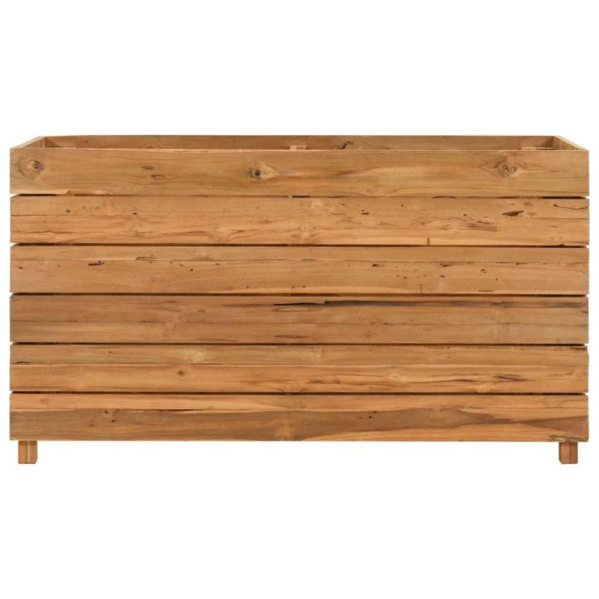 VIDAXL Lit sureleve 100x40x55 cm bois de teck recycle et acier