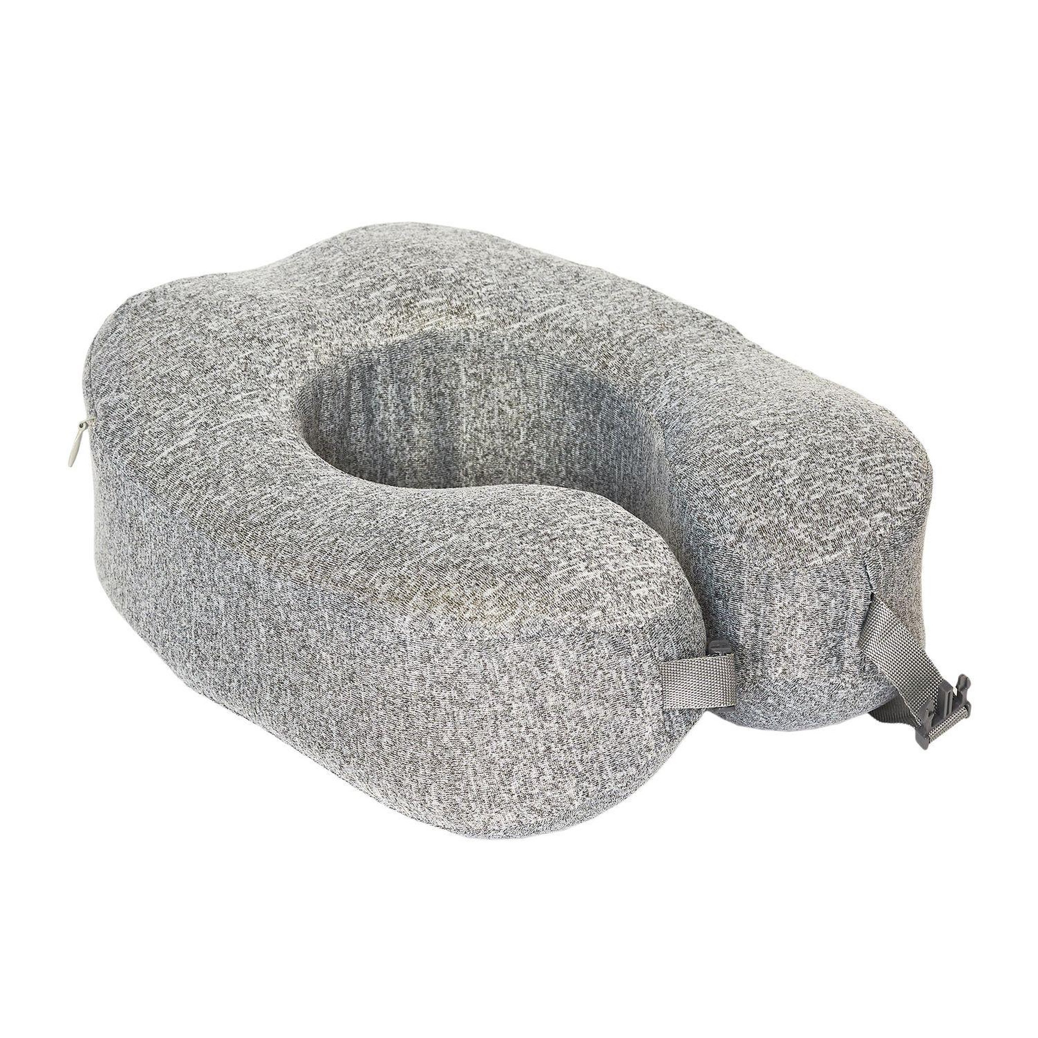 TOILINUX Coussin de voyage à mémoire de forme enroulable - gris