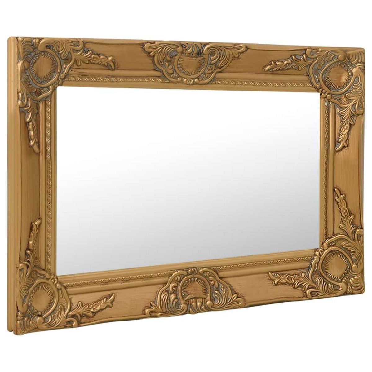 VIDAXL Miroir mural style baroque 60x40 cm Dore