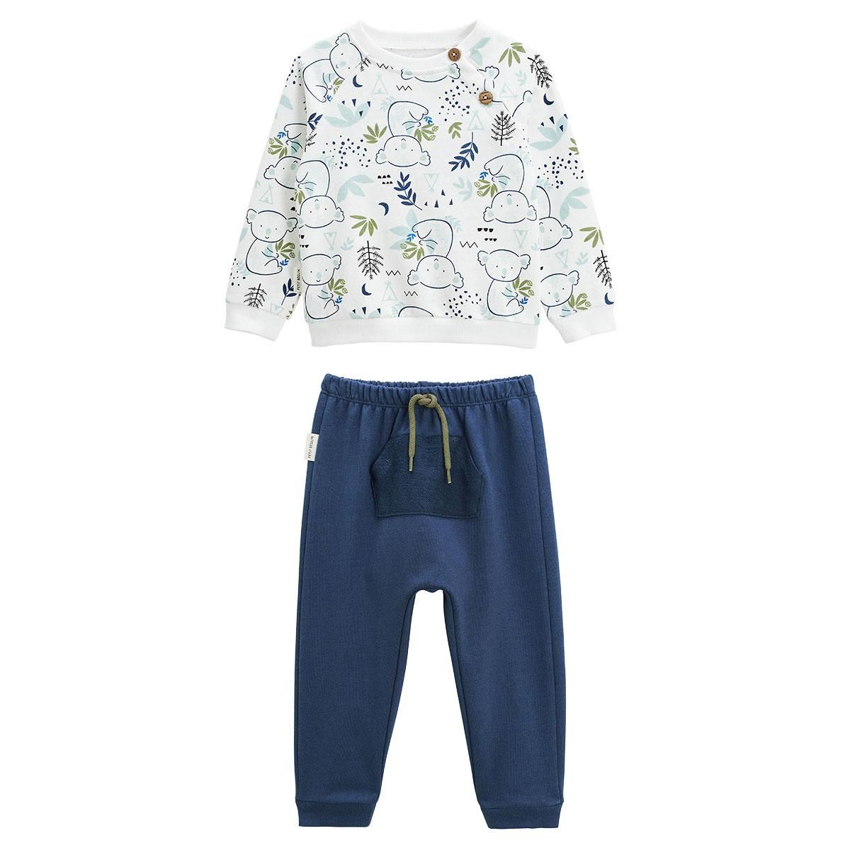 Petit Béguin Ensemble bébé sweat-shirt et pantalon en molleton Yakutat