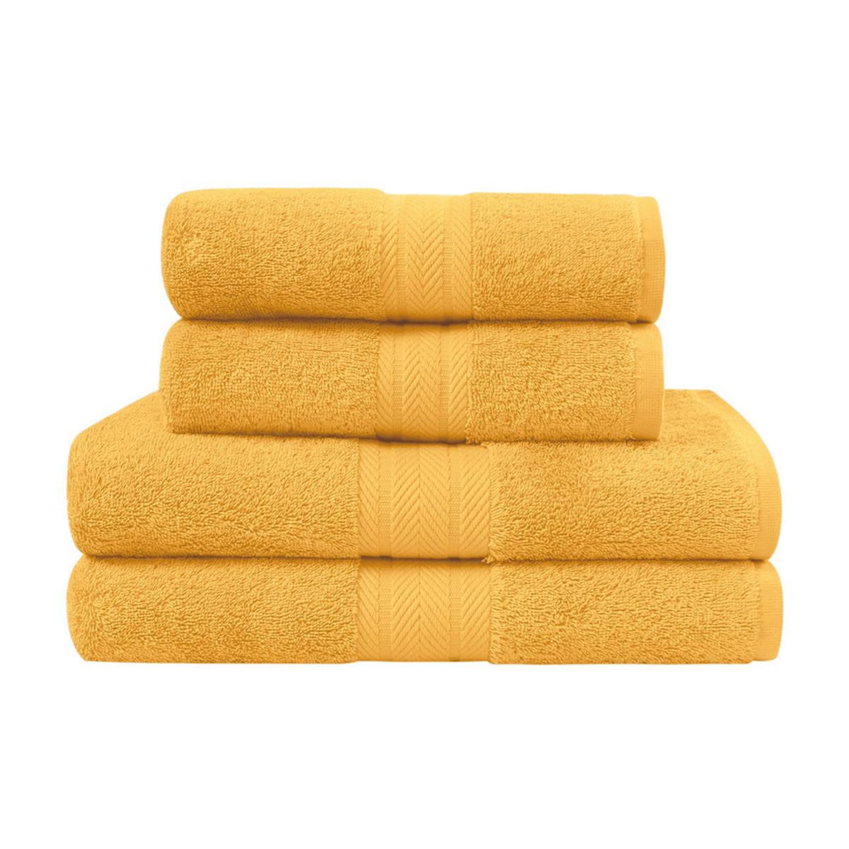 Sensei Maison Ensemble de bain 4 pièces (2 draps de bain + 2 serviettes de toilette) LUXURY
