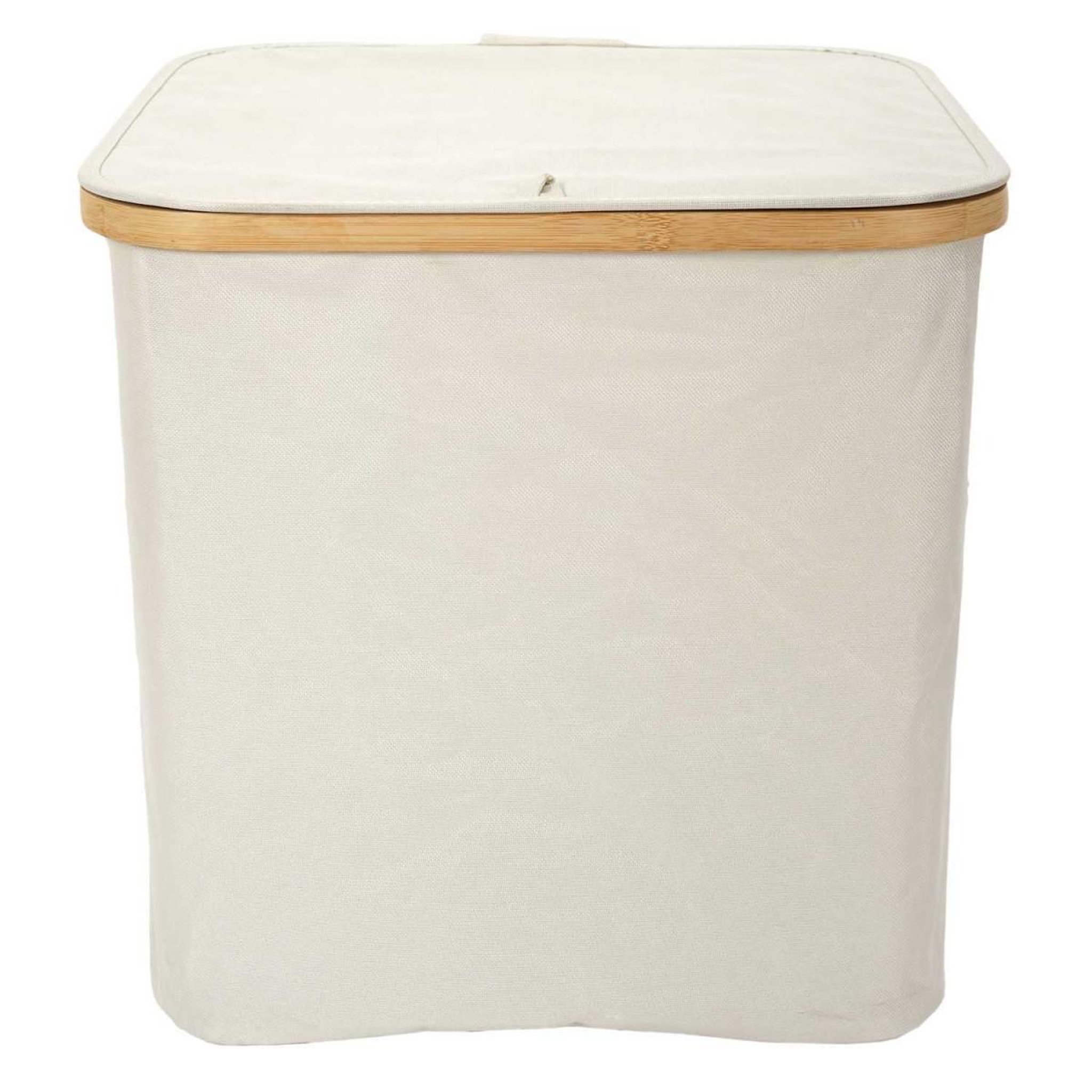 Voir la diapositive 2 : The Home Deco Factory Panier de rangement carré  cerclage  38cm beige