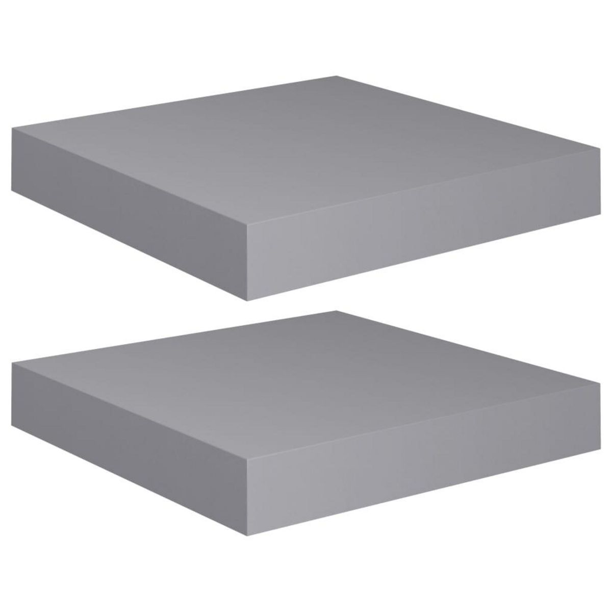 VIDAXL Etageres murales flottantes 2 pcs gris 23x23,5x3,8 cm MDF