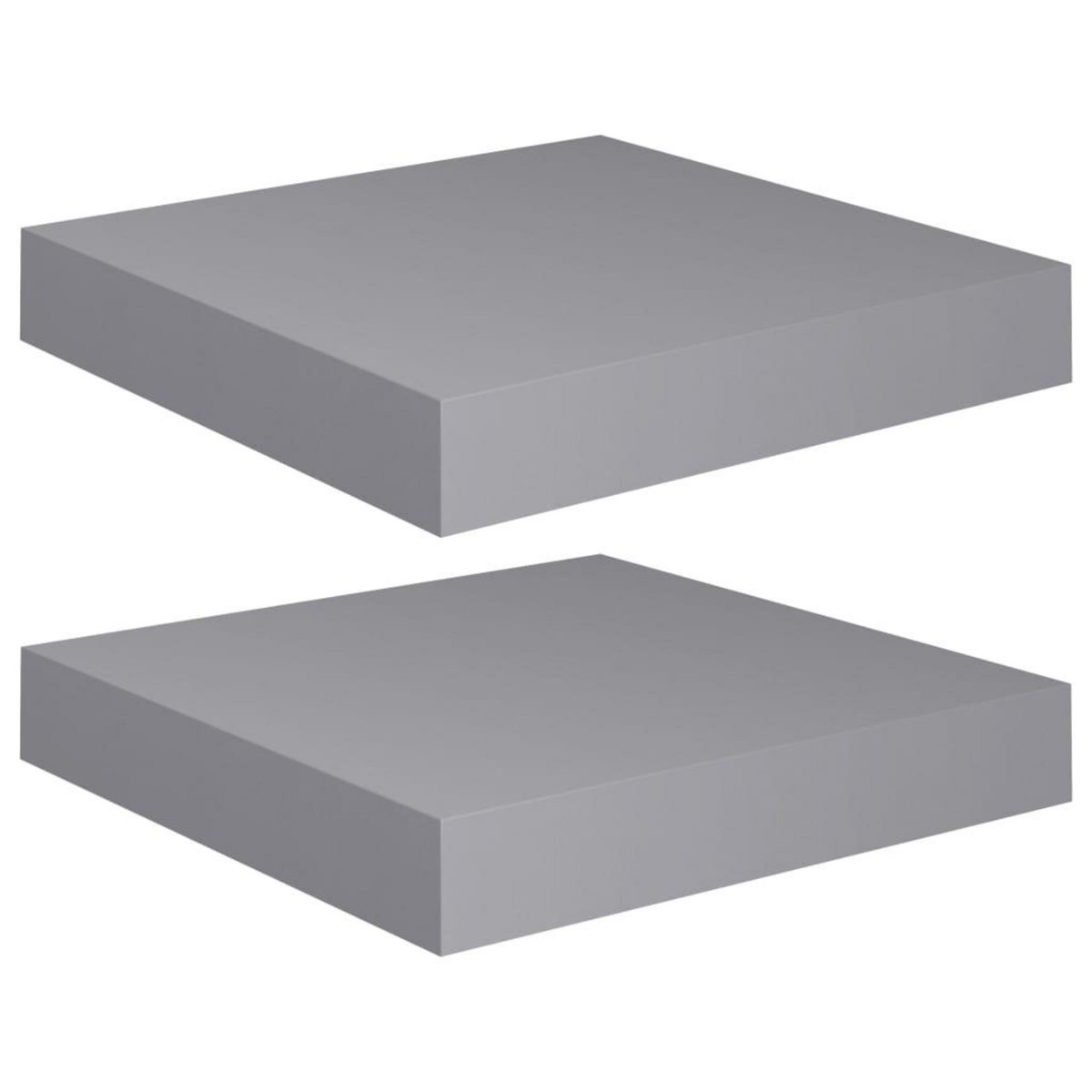 VIDAXL Etageres murales flottantes 2 pcs gris 23x23,5x3,8 cm MDF
