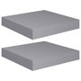 Voir la diapositive 2 : VIDAXL Etageres murales flottantes 2 pcs gris 23x23,5x3,8 cm MDF