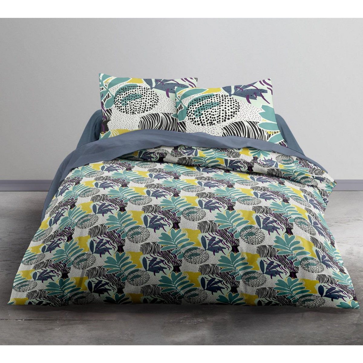 Home collection Parure housse de couette 240x220cm 100%coton 57fils ingraa