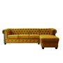 Voir la diapositive 5 : LISA DESIGN William - canapé chesterfield d'angle droit - 4 places - en velours