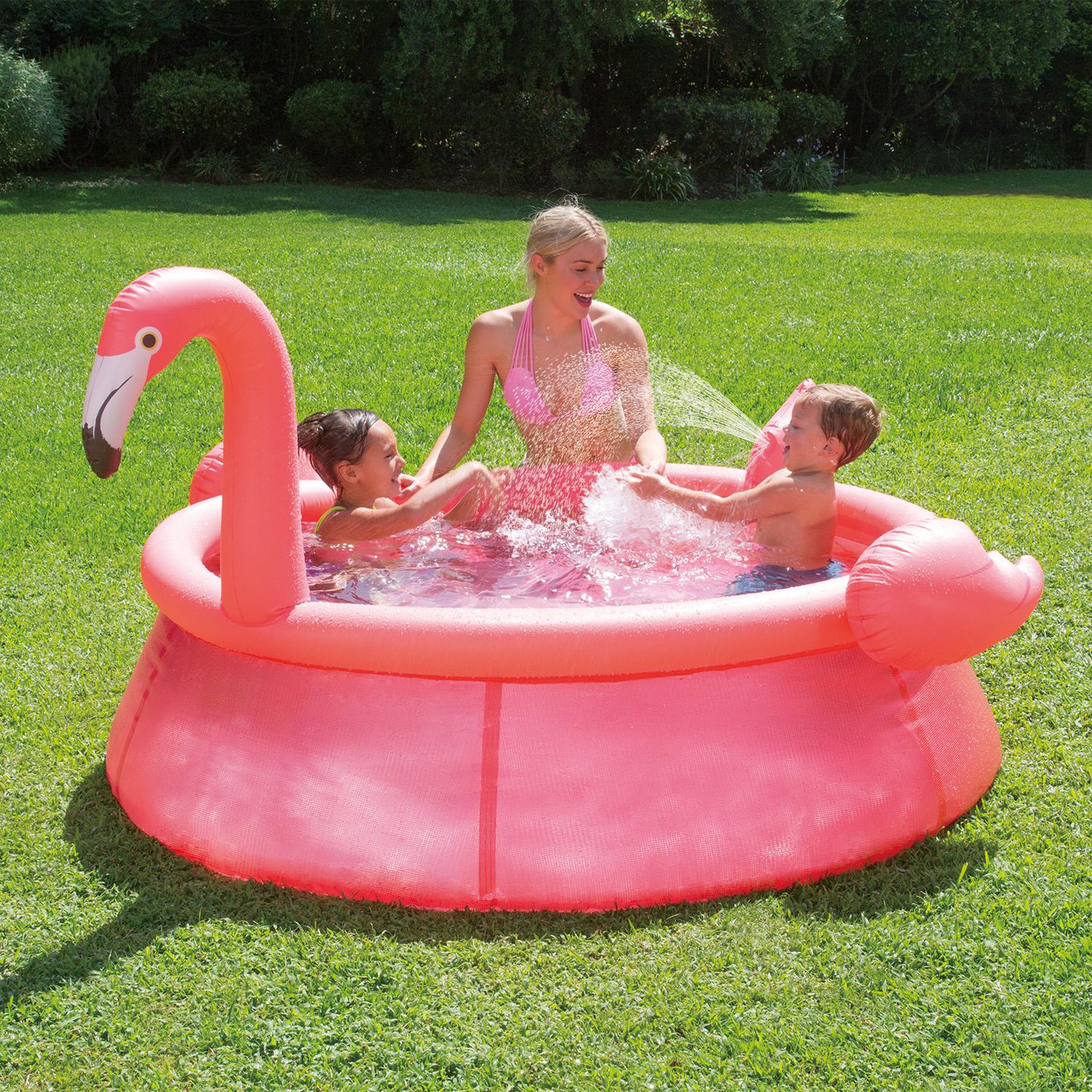 Voir la diapositive 1 :  Piscine autostable flamant ø 1,83m x51cm SUMMER WAVES