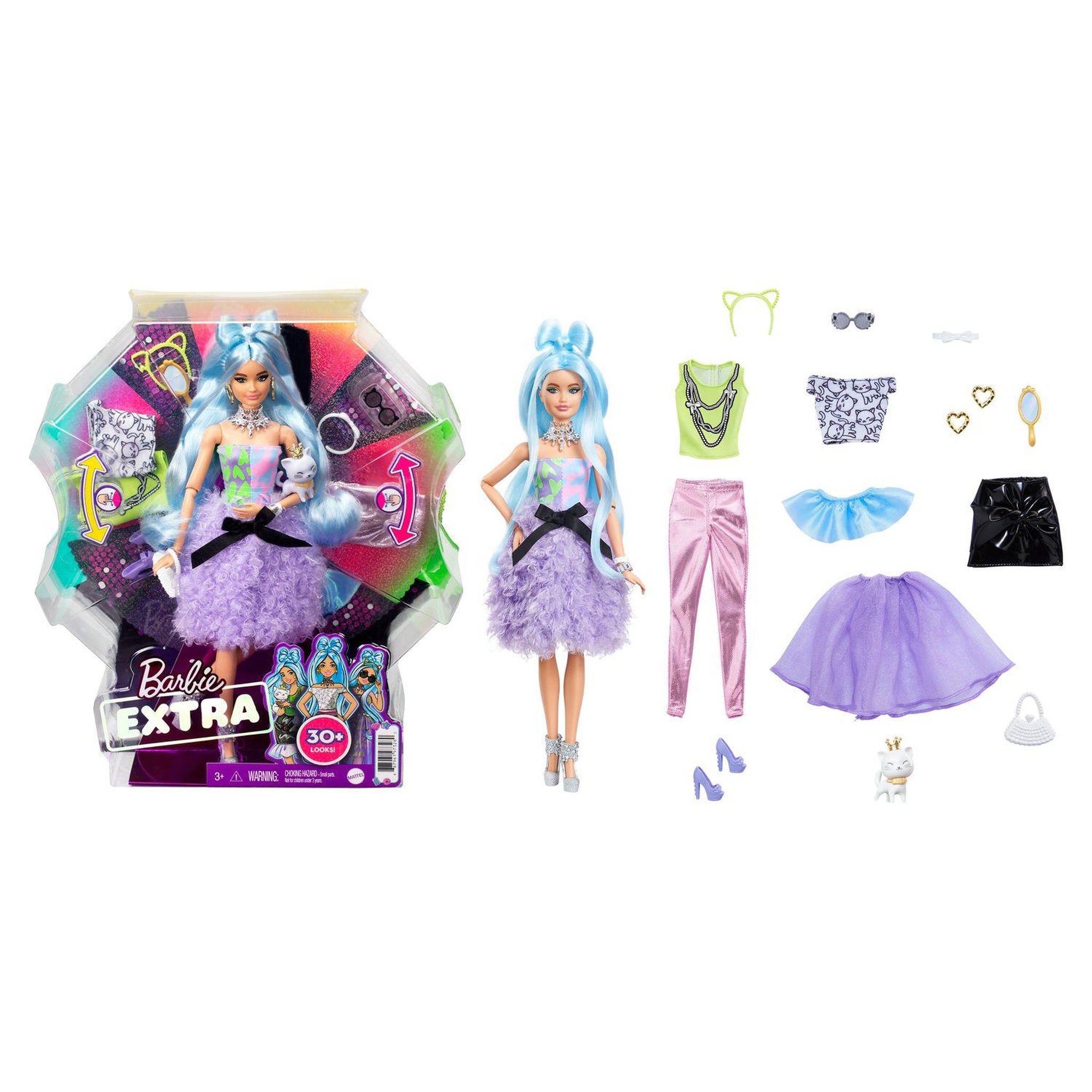 Voir la diapositive 2 : BARBIE Poupée Barbie extra Mix & Match 