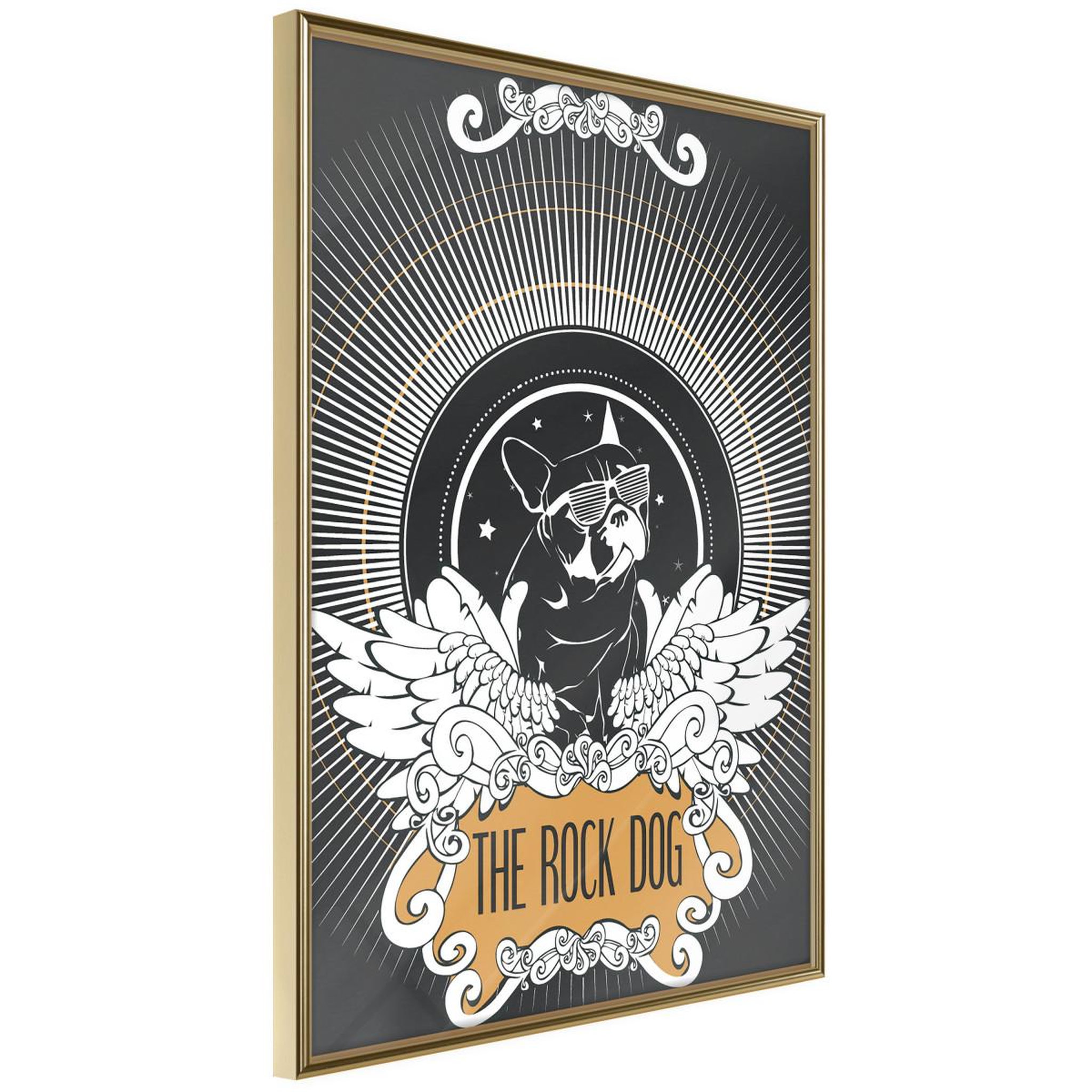 Voir la diapositive 1 : Paris Prix Affiche Murale Encadrée  Cool Bulldog