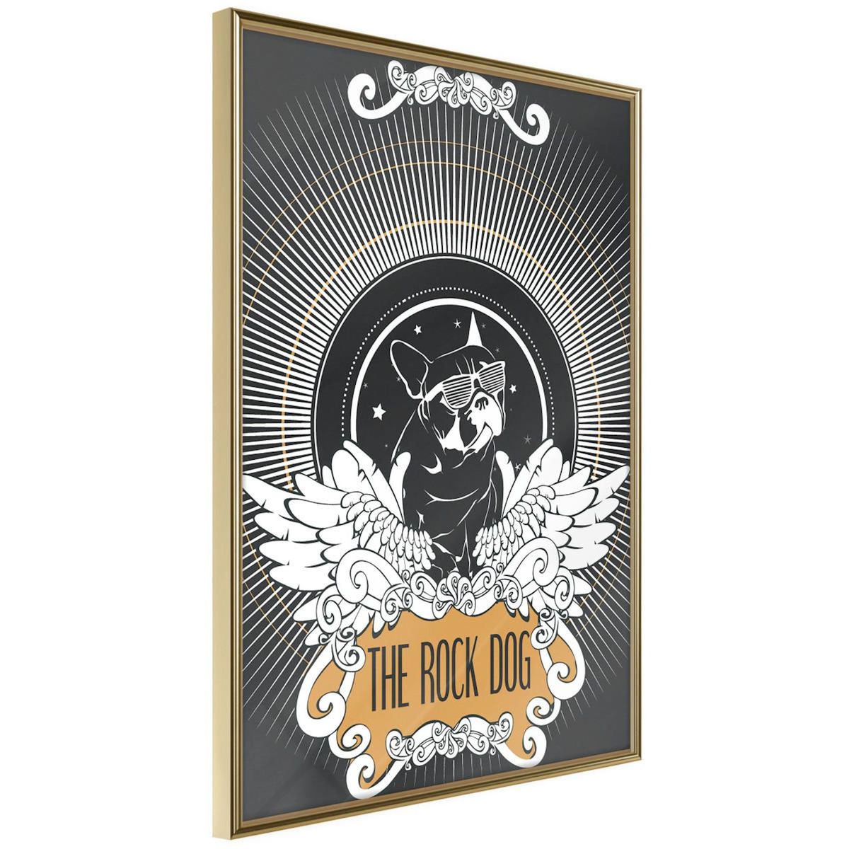 Paris Prix Affiche Murale Encadrée  Cool Bulldog