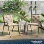 Voir la diapositive 2 : OUTSUNNY Lot de 2 coussins matelas assise dossier 2 en 1 pour chaise fauteuil grand confort 98L x 50l x 8H cm beige