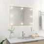 Voir la diapositive 3 : VIDAXL Miroir mural sans cadre avec lampes LED Rectangulaire Verre