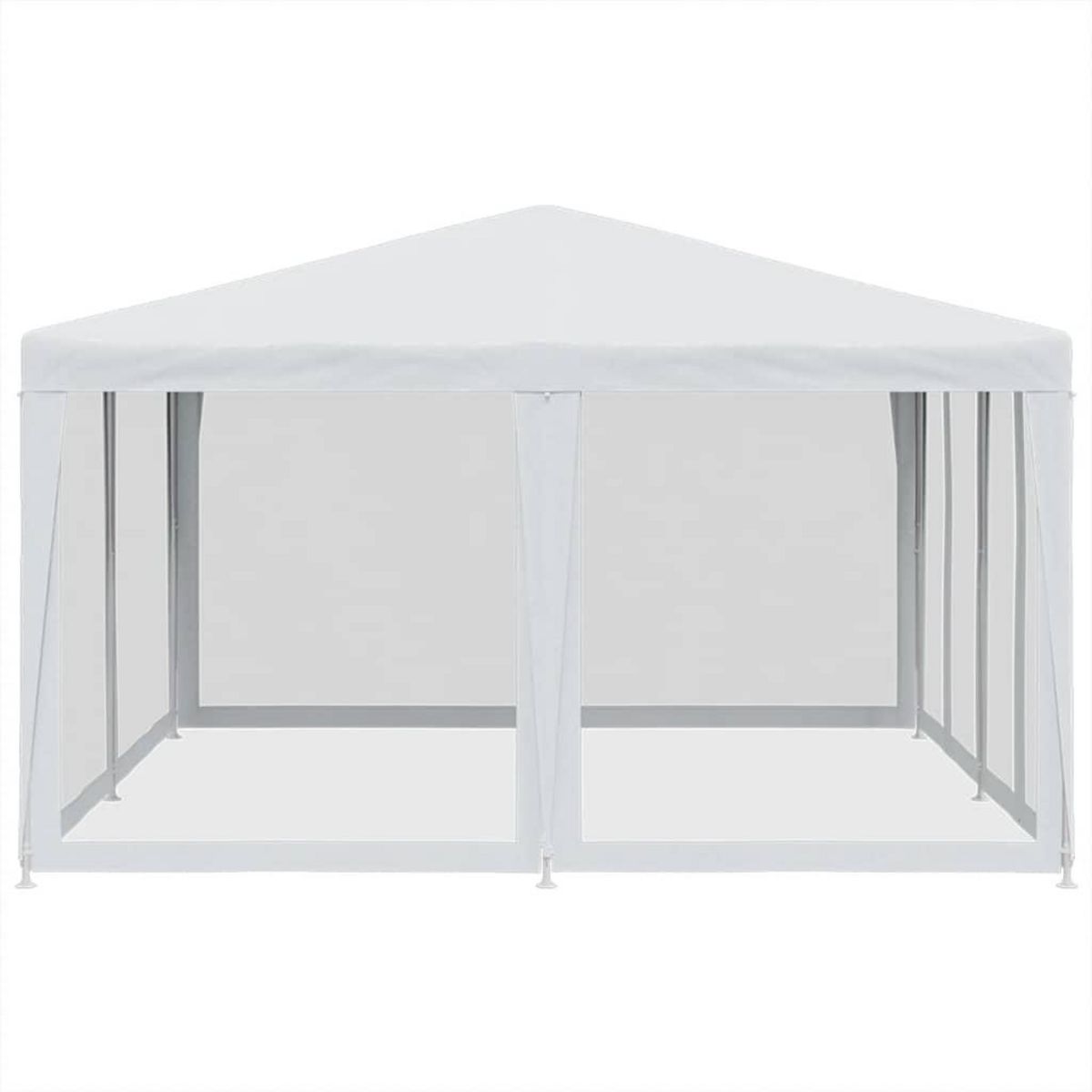 VIDAXL Tente de fete avec 8 parois laterales en maille blanc 4x4m PEHD