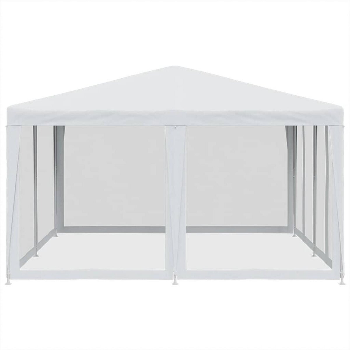 VIDAXL Tente de fete avec 8 parois laterales en maille blanc 4x4m PEHD