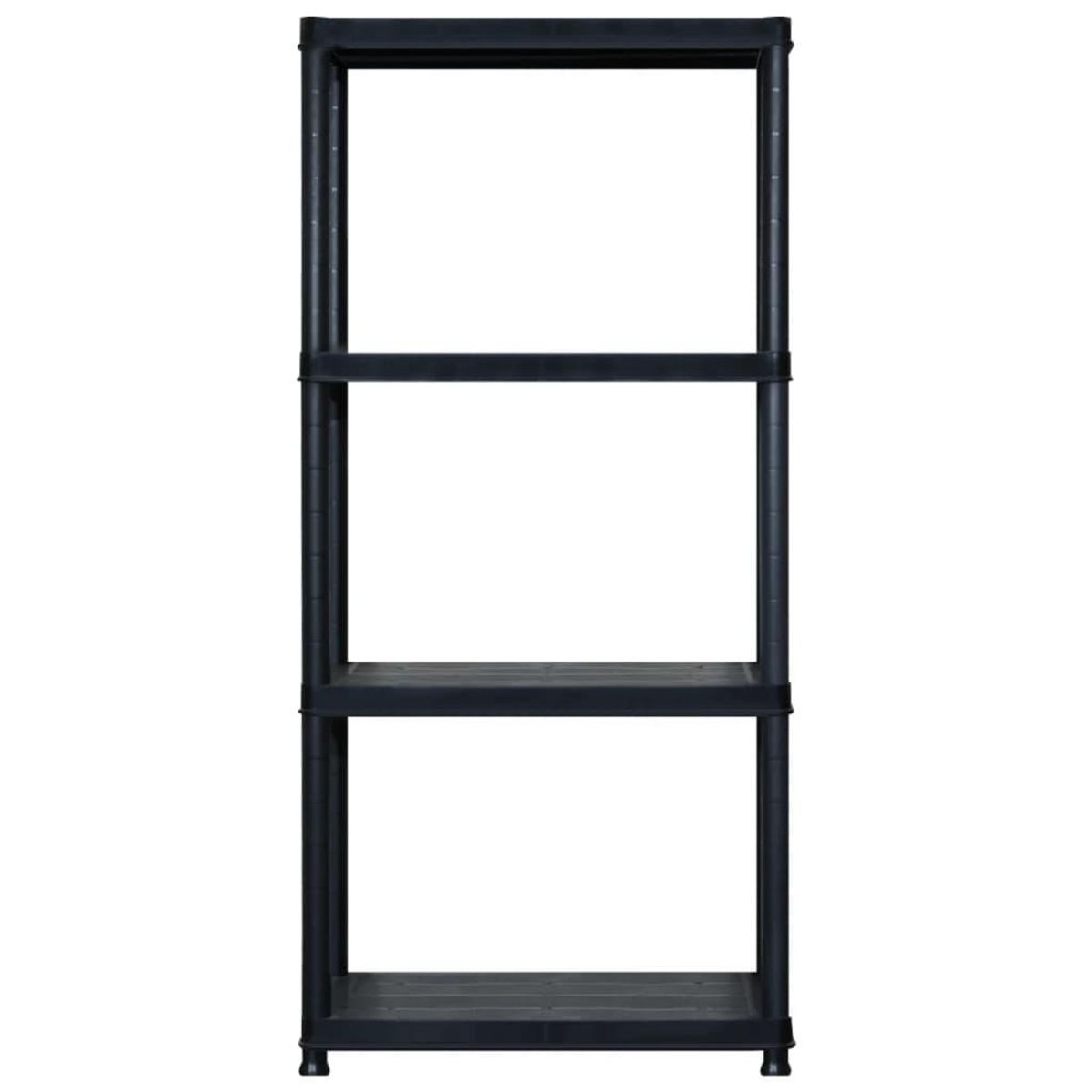 VIDAXL Etagere de rangement a 4 niveaux Noir 183x30,5x130 cm Plastique