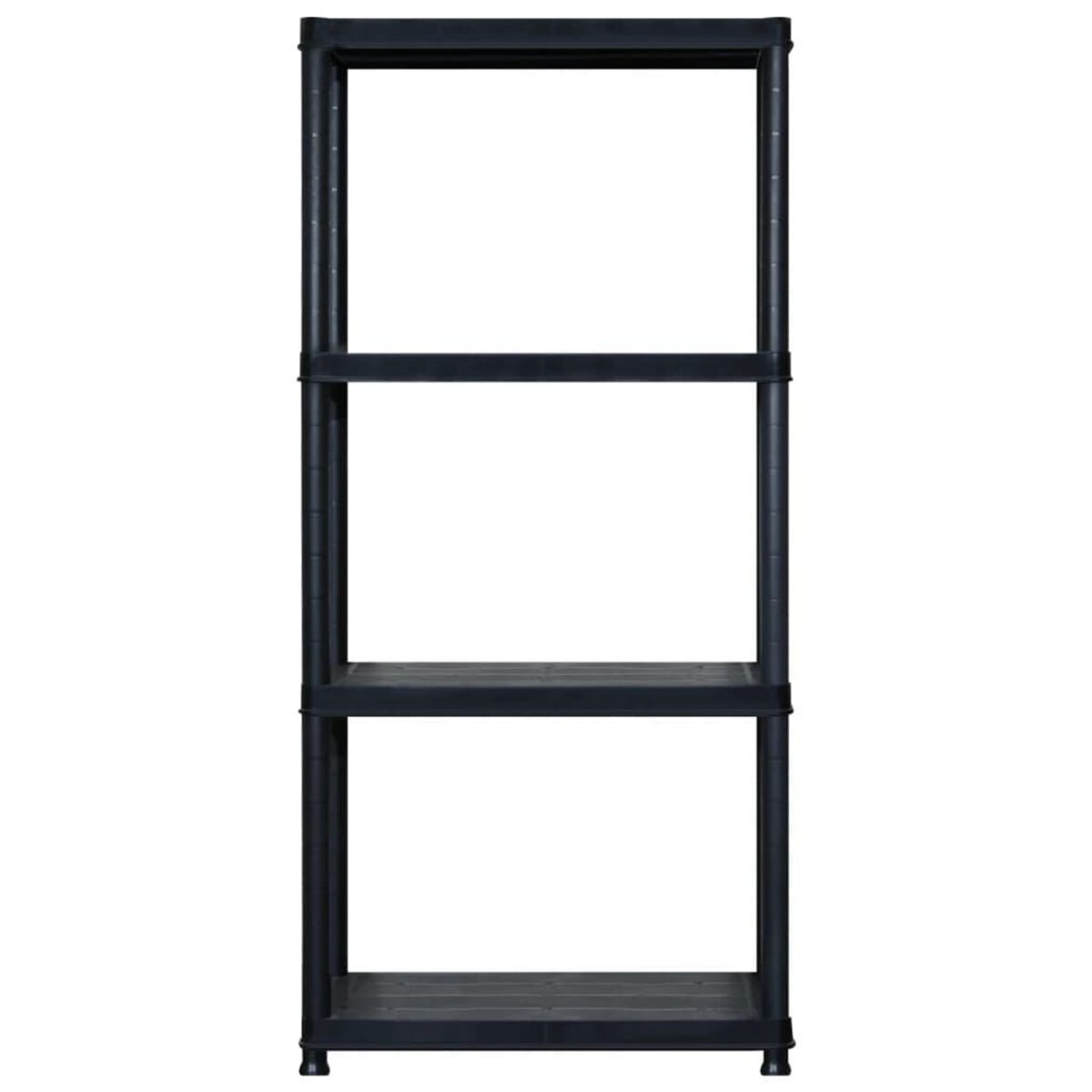 VIDAXL Etagere de rangement a 4 niveaux Noir 183x30,5x130 cm Plastique