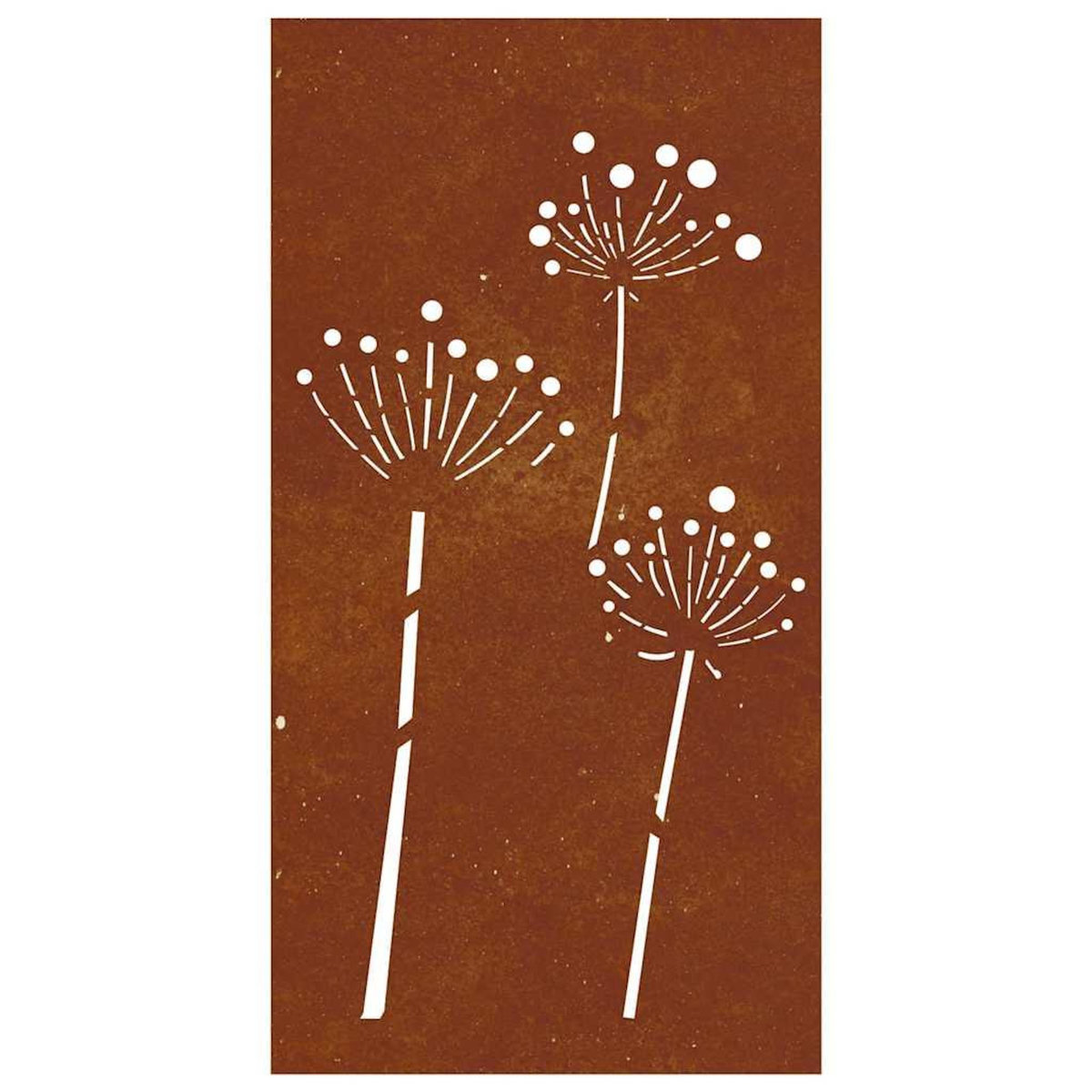 VIDAXL Decoration murale jardin 105x55 cm acier corten design de fleur