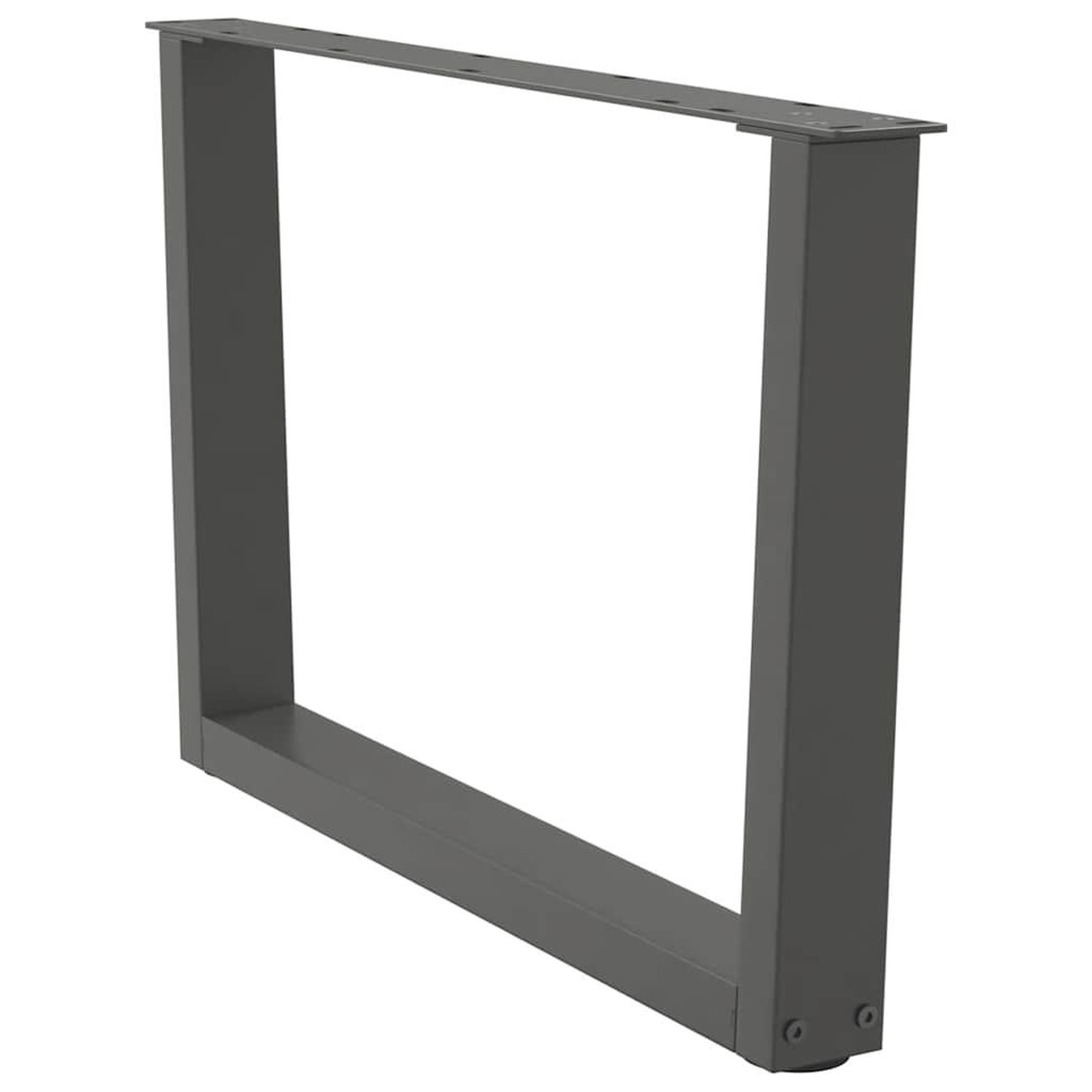 Voir la diapositive 5 : VIDAXL Pieds de table a manger en forme de V 2 pcs anthracite acier