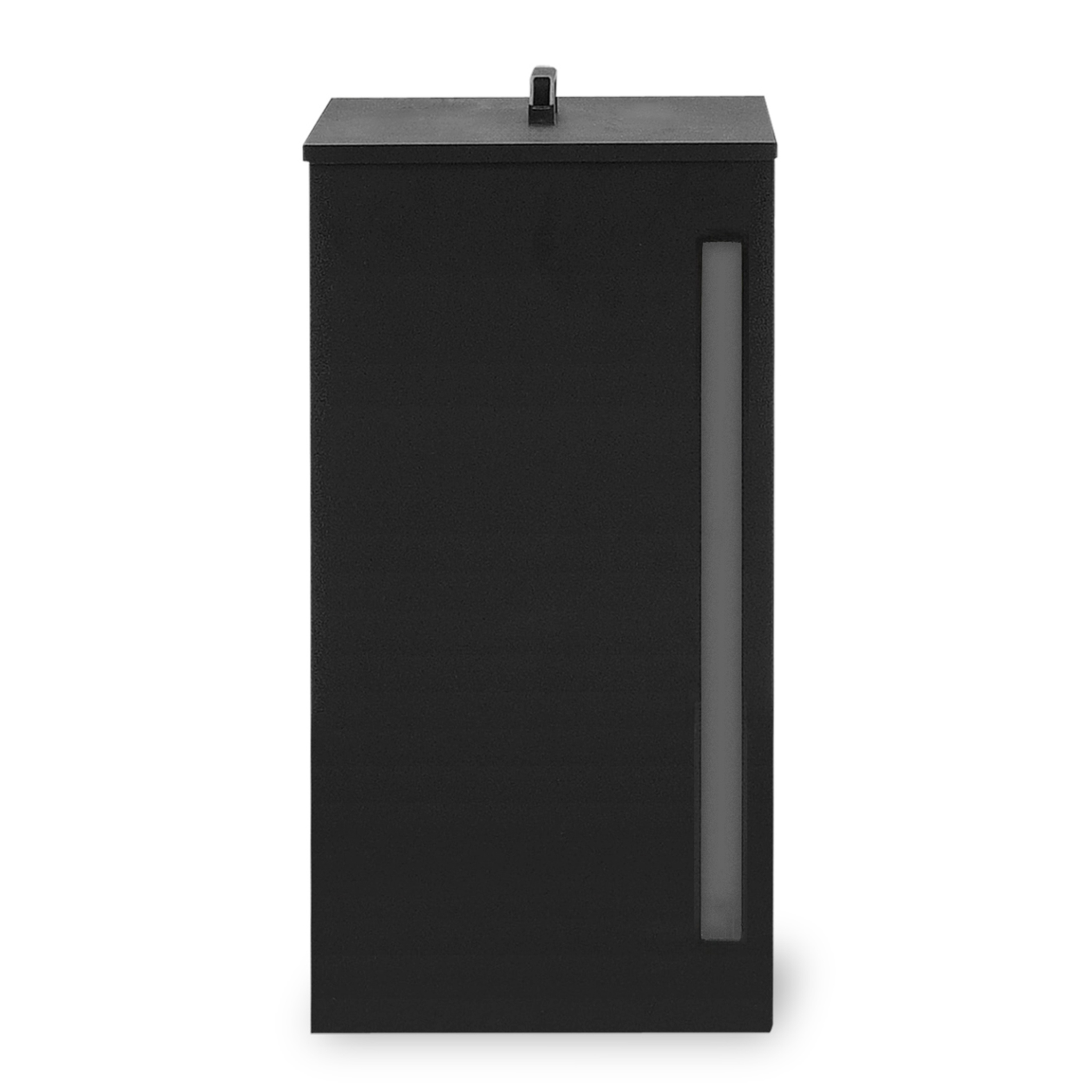 Voir la diapositive 3 : ID MARKET Réservoir à granulés 30 kg noir rangement à pellets 35 x 35 x 53,5 cm