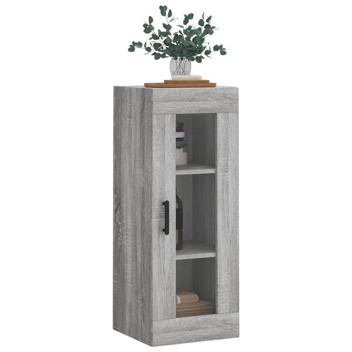 VIDAXL Armoire murale sonoma gris 34,5x34x90 cm
