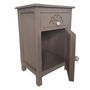 Voir la diapositive 3 : Paris Prix Table de Chevet 1 Tiroir & 1 Porte  Loco  60cm Taupe