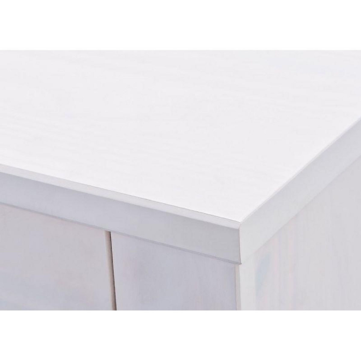 Paris Prix Commode 4 Tiroirs en Bois  Home  139cm Blanc