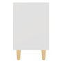 Voir la diapositive 5 : VIDAXL Table de chevet avec pieds en bois massif Blanc 40x30x50 cm