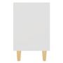 Voir la diapositive 5 : VIDAXL Table de chevet avec pieds en bois massif Blanc 40x30x50 cm