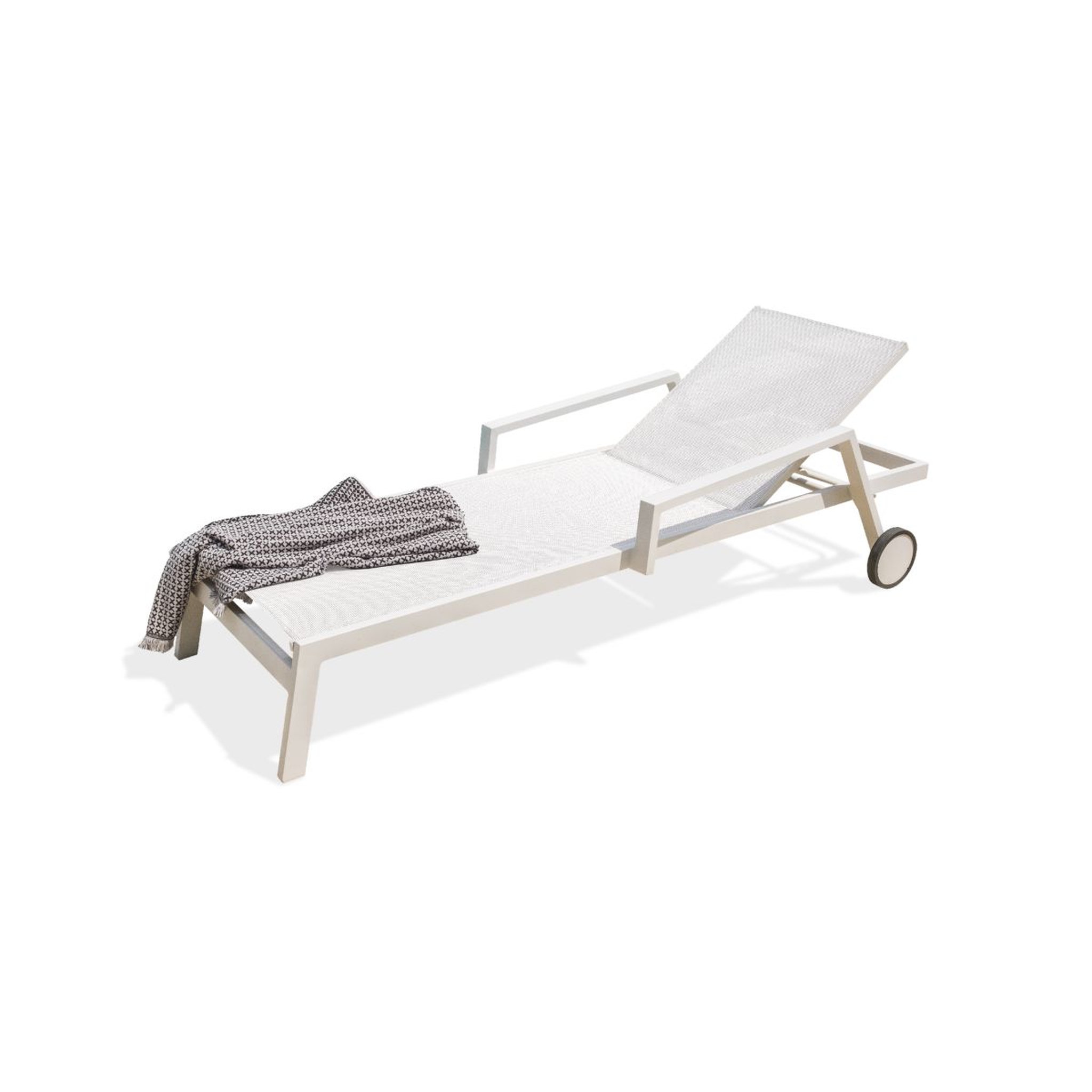 Voir la diapositive 4 : PARIS GARDEN Bain de soleil - Aluminium et textilène - Blanc - IBIZA