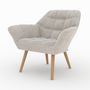 Voir la diapositive 1 : Rendez vous déco Fauteuil en tissu gris clair - Simba