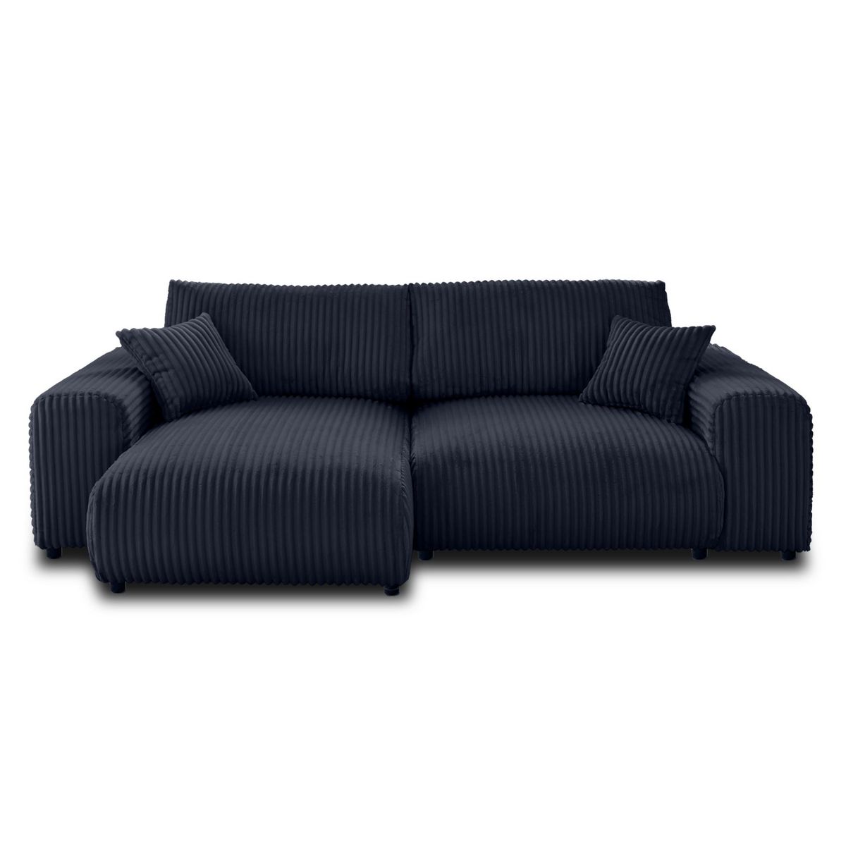 LISA DESIGN Garance - canapé d'angle réversible - 4 places - en velours côtelé grosses côtes