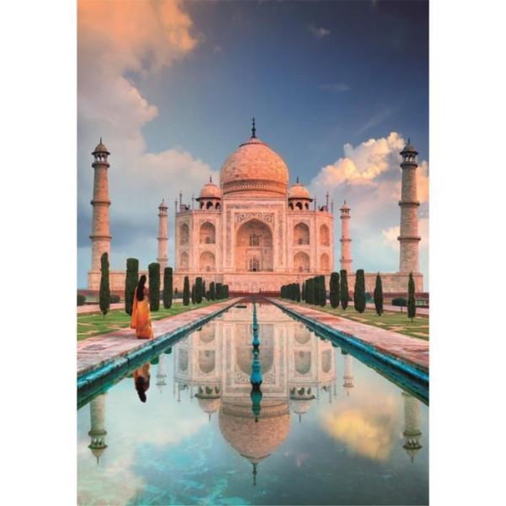Voir la diapositive 2 : CLEMENTONI Puzzle adulte 1500 pièces – Taj Mahal – Monument de l’Inde – Puzzle déco voyage – Avec poster inclus – Clementoni