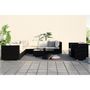 Voir la diapositive 3 : CONCEPT USINE Salon de jardin panoramique 8 places en résine tressée noir et blanc SALENTO
