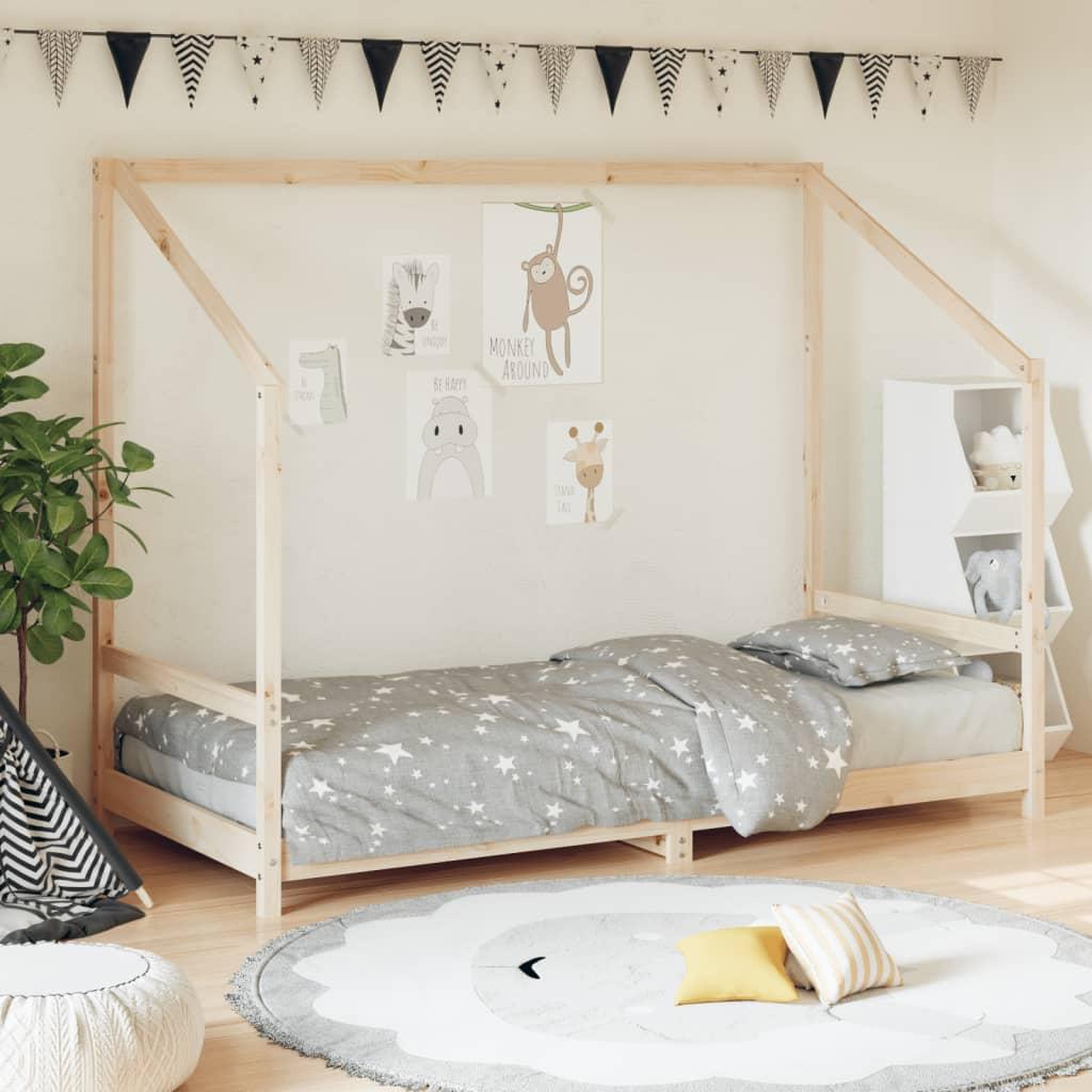 VIDAXL Cadre de lit pour enfants 90x200 cm bois de pin massif