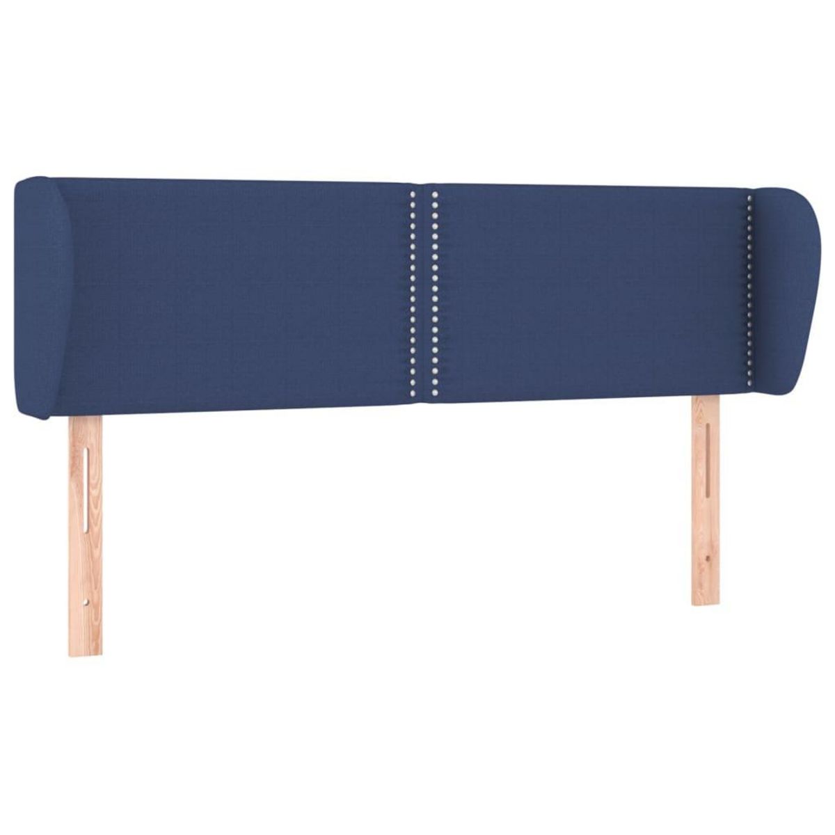 VIDAXL Tete de lit avec oreilles Bleu 147x23x78/88 cm Tissu