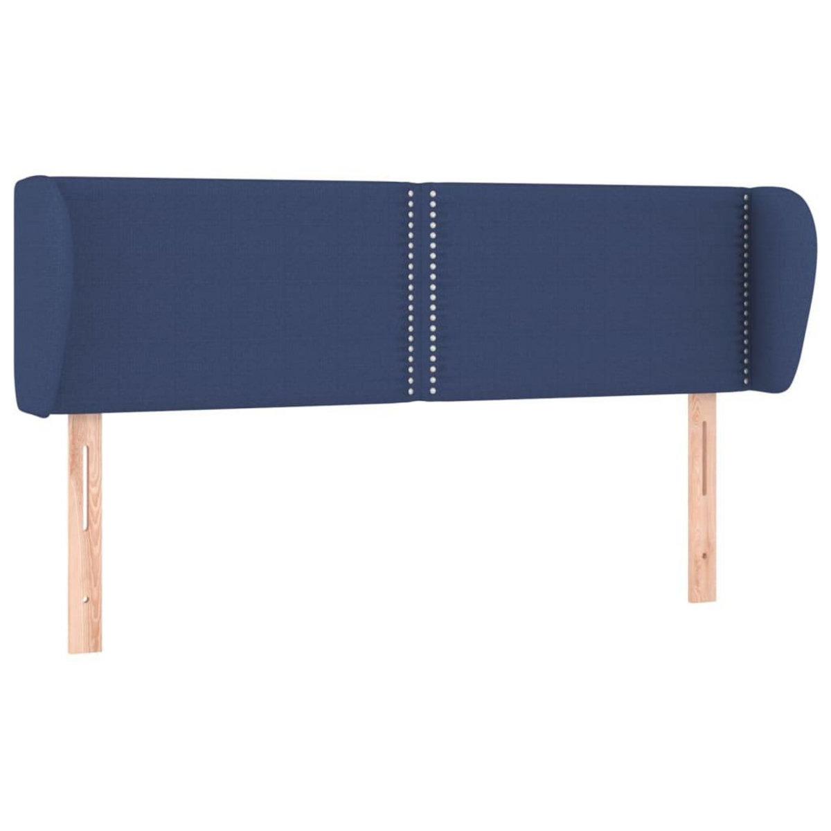 VIDAXL Tete de lit avec oreilles Bleu 147x23x78/88 cm Tissu