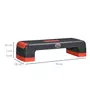 HOMCOM Stepper Fitness Aerobic hauteur reglable surface antiderapante dim. 78L x 28l x 10/15/20H cm PP noir rouge