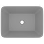 Voir la diapositive 3 : VIDAXL Lavabo de luxe Gris clair mat 41x30x12 cm Ceramique