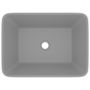 Voir la diapositive 3 : VIDAXL Lavabo de luxe Gris clair mat 41x30x12 cm Ceramique