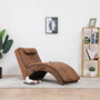 Voir la diapositive 1 : VIDAXL Chaise longue de massage avec oreiller Marron Similicuir daim